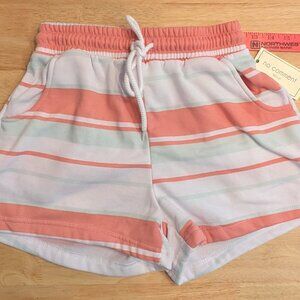 No Comment - Juniors Girls Side Slit Scoop Pocket Striped Soft Shorts - Size S